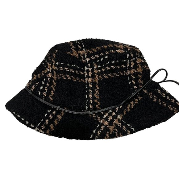 Weave of the Irish Plaid Bucket Hat, Black Tan, M - Picture 6 of 7